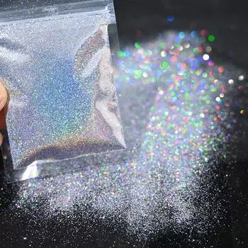 10 г россыпью мелких блесток светоотражающий гель-лак аксессуары пудра для ногтей лазерная голографическая насыпная блестка для ногтей сияющий сверкающий пигмент A1