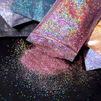 10 г россыпью мелких блесток светоотражающий гель-лак аксессуары пудра для ногтей лазерная голографическая насыпная блестка для ногтей сияющий сверкающий пигмент