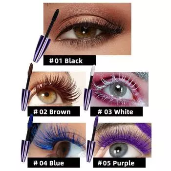 10 г стильная тонкая тушь для ресниц, долговечная многоцветная дополнительная косметика для глаз коричневый