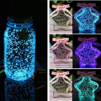 10 г светящиеся в темноте самодельные светящиеся супер светящиеся частицы пигментная бутылка желаний флуоресцентные частицы подарочное украшение 10g жёлтый