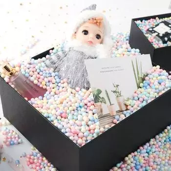 10 г/упаковка макаронных цветных пенопластовых шариков, наполнитель для подарочных коробок, наполнение полистирольных бусин, самодельные игрушки, коробки для конфет, подарочные коробки, украшения, аксессуары as shown