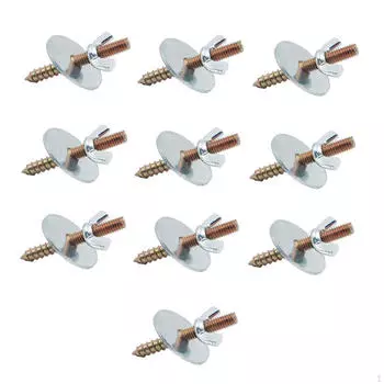 10 гаек и шурупов для изготовления насестов для птиц (М6*30) Крепеж для тренировочной подставки Single Washer