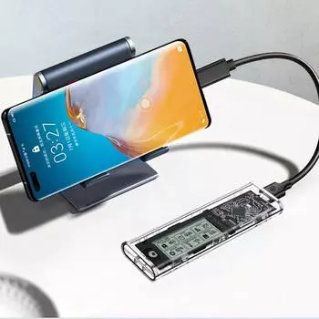 10 Гбит/с M.2 Nvme/NGFF Type-C SSD-адаптер со светодиодным интеллектуальным цифровым обнаружением состояния Usb Dual Protocol Solid State Drive Case A4