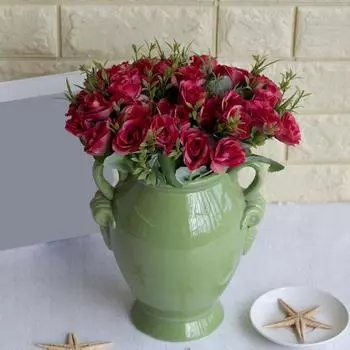 10 глав искусственные поддельные розы бегония цветок свадьба банкет вечеринка домашний декор