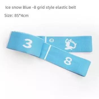 10 Grid Dance Rope 12 Segment 8 Grid Segment Yoga Rope Segment Digital Elastic Band Ballet Tension Band Children Dance Octagonal Style Ice Snow Blue