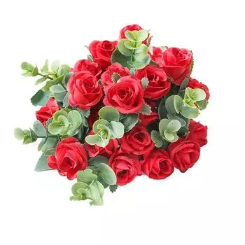 10 Heads Artificial Flowers Wedding Bouquet Home Decoration Artificial Roses Bridal Bouquet Simulated Artificial Flower Wedding