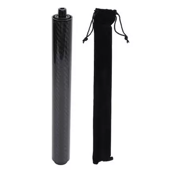 10 Inch Billiard Pool Cue Extension Carbon Fiber Billiards Pool Cue Extender with Rubber End Cap