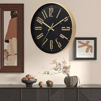 10 Inch Simple Mute Wall Clock Does Not Tick Round Three-dimensional Wall Hanging Clock for Study Classroom Living Room School 10 inch