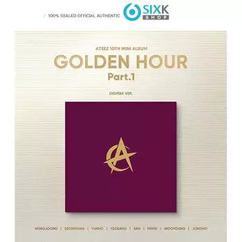 10-й мини-альбом ATEEZ — GOLDEN HOUR : Часть 1 (Дигипак Вер) Random 1ea
