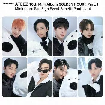 10-й мини-альбом ATEEZ Golden Hour Part.1 Minirecord, фотокарточка с событием для фанатов Jongho