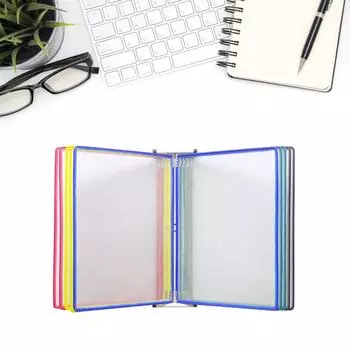 10-карманный настенный органайзер с карманом для легкой загрузки и крепежными винтами для офиса, склада, мастерской, лаборатории 4 серый