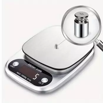 10 кг высокоточные цифровые кухонные весы из нержавеющей стали с ЖК-дисплеем 1 г, функцией тарирования, многофункциональные электронные пищевые весы 10kg/1g