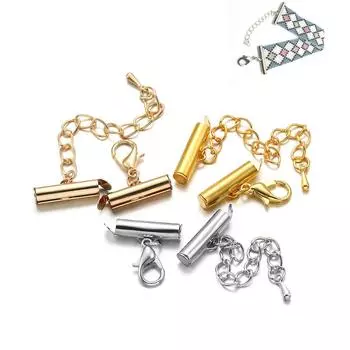 10 компл./лот, 10-40 мм, застежки-омары, крючки, концевые разъемы для браслета, застежка-слайдер, удлиняющая цепочка для самостоятельного изготовления ювелирных изделий, поиск 10mmx 10 Sets