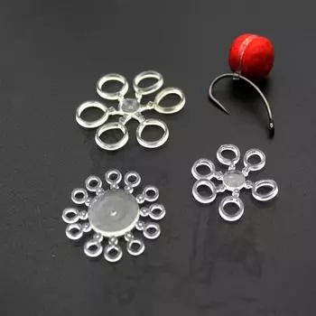 10 компл. резиновых лент для приманок, прозрачные грубые спички, оборудование для ловли карпа, всплывающие рыболовные бойлы, лента для приманки, стопор