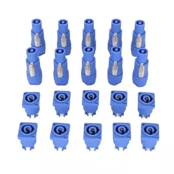 10 комплектов 3-контактный разъем питания профессиональный сценический световой кабель питания штекер для большого светодиодного экрана