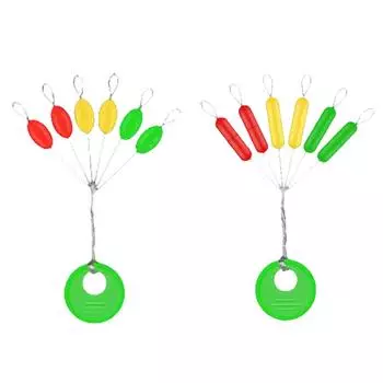 10 комплектов/60 шт. поплавковый соединитель, практичные красочные резиновые упоры, аксессуары для рыбалки olive-shaped large