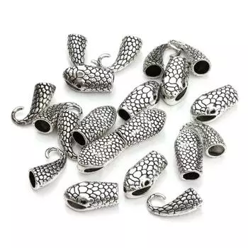 10 комплектов браслетов с змеиными застежками и кожаным шнуром, разъем для изготовления ювелирных изделий своими руками