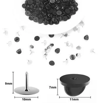 10 комплектов булавок-поддержек, гвоздиков для галстука, пустых булавок с подставками для булавок, бабочка-зажим, застежка-фиксатор для значков своими руками, ювелирное ремесло 10 sets