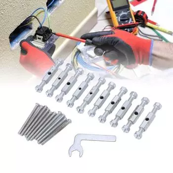 10 комплектов кассетных ремонтных устройств, настенных электрических коробок, винтов, инструментов 118 для ремонта электрических коробок с выключателем, розеткой, комплектом для ремонта электрических коробок plastics 10pcs