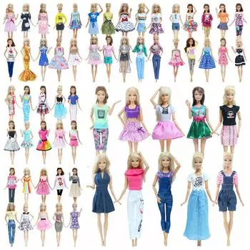 10 комплектов кукольной одежды для девочек 11,5 дюймов, штаны для кукол, блузки, мини-платья, наряды для кукол 1/6 дюймов, 11,5 дюймов, прекрасный подарочный набор для девочек, много игрушек, стили