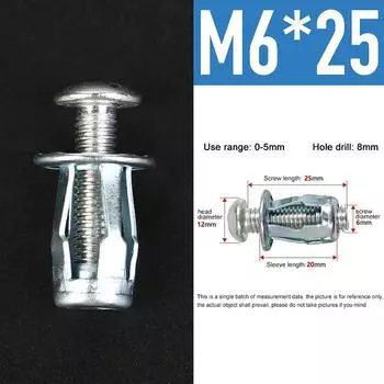 10 комплектов M4/M5/M6 гаек для автомобильных металлических винтов с лепестками для полой стены из железа M6/20