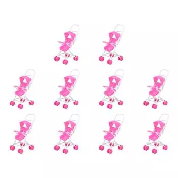 10 комплектов миниатюрных кукольных колясок DIY моделирование высокодетализированная детская мебель кукольный домик для малышей