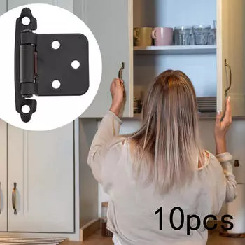 10 комплектов петель для дверцы шкафа для легкой и плавной установки серебряный