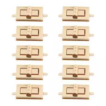 10 комплектов поворотных застежек-замков, классический дизайн, высокая твердость, замок для кошелька для сумок-кошельков своими руками