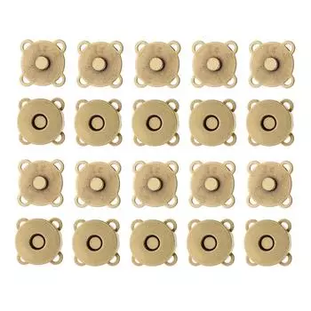 10 комплектов пришивных магнитных застежек для сумок для рукоделия, 18 мм, бронза, сделай сам 14mm белый