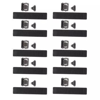 10 комплектов пряжек для регулировки ремня из латуни, внутренний шов, регулятор пояса с крючком и ремешком