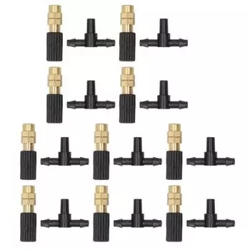 10 комплектов распылительных головок для микрополива сада, распылительная насадка с 3-ходовым соединителем, система полива