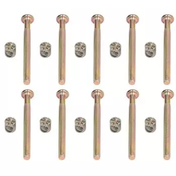 10 комплектов Винты для детской кроватки M6 Оцинкованная нержавеющая сталь Винты с шестигранной головкой и внутренним шестигранником Комплект метизов