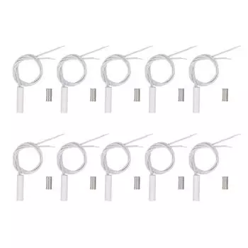 10 комплектов встраиваемых проводных датчиков безопасности для окон и дверей DC100V, встроенный оконный геркон для системы сигнализации