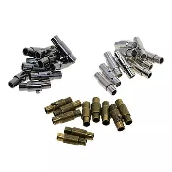 10 комплектов запирающего механизма Магнитные украшения Застежки для браслетов Серебро