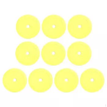 10 конусов, нескользящие напольные диски, гибкие точечные маркеры для тренеров, спортивных команд, гольфа, бейсбола, футбола жёлтый