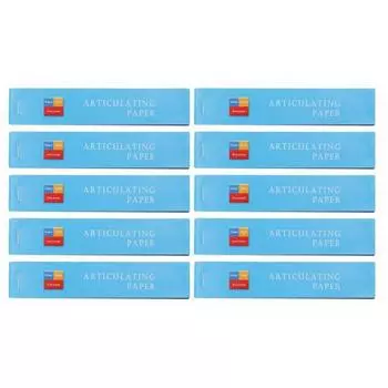 10 копий стоматологической артикуляционной бумаги, синяя тонкая стоматологическая лабораторная артикуляционная бумага для ухода за полостью рта