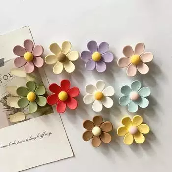 10 красочных пятилепестковых цветочных наклеек на холодильник из смолы, домашний декор, магнит, подарок