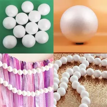 10 круглых белых шариков из пенополистирола диаметром 80 мм для моделирования сферы из пенополистирола. 10pcs