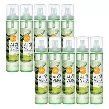 10 кусочков) Gwailnara Aloe Vera Moisture Real Успокаивающий гель-спрей 125мл, 125мл, 10 шт.