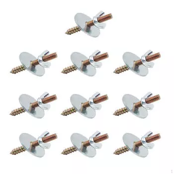10 кусочков (М6*60) Крепежные винты для жердочек для попугаев, металлические наборы винтов для птичьих клеток, оборудование для Single Washer