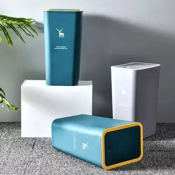 10 л 15 л Nordic Туалет Мусорное ведро Бытовая с крышкой Кухня Классификация Пресс-типа Ванная Гостиная Прямоугольный мусорный бак 10L