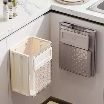 10 л большой емкости подвесной кухонный мусорный бак мусорное ведро простая установка подвесной маленький пластиковый мусорный бак