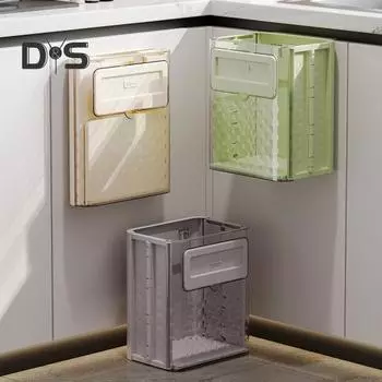 10 л большой емкости подвесной кухонный мусорный бак мусорное ведро простая установка подвесной маленький пластиковый мусорный бак