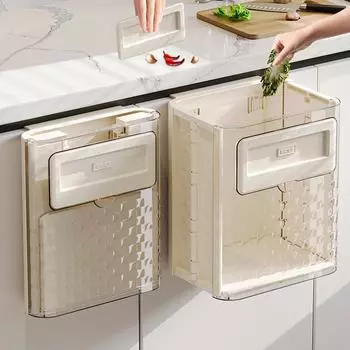 10 л подвесной кухонный мусорный бак для шкафа под раковиной настенный складной мусорный бак пищевая мусорная корзина складной мусорный бак