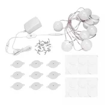 10 LED Dressing Table Makeup Lamp Bathroom Toilet Punch Free Vanity Mirror Light White Light