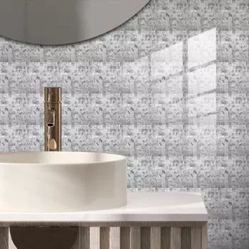 10 листов 15x15 см серая наклейка для плитки современная самоклеящаяся водостойкая маслостойкая термостойкая D