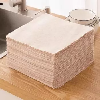 10 листов тряпки для мытья посуды Luffa, растительное волокно, супер впитывающая ткань без ворса, антипригарная масляная салфетка для кухни, ванной комнаты 20x20cm
