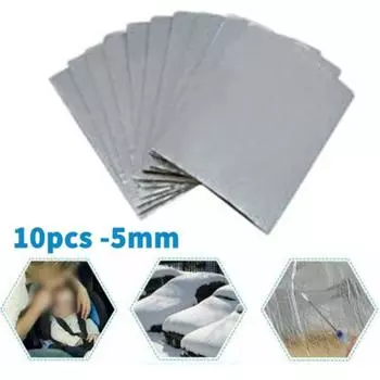 10 листов звукоизоляционного теплоизоляционного коврика для автомобиля, алюминиевая фольга, звукоизоляционный шумоизоляционный мат для поглощения шума