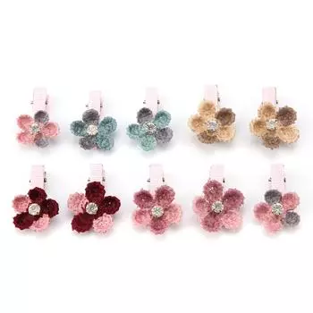 10/лот аксессуары для волос для домашних животных, щенков, собак, кошек, стрижка, заколки с цветочным рисунком, заколки для волос