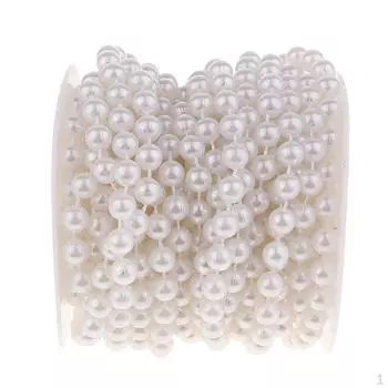 10 м/32 фута/10,9 ярда в рулоне цепочка из жемчужных бусин, для самостоятельного изготовления рождественской елки, гирлянды для вечеринки или свадьбы